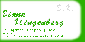 diana klingenberg business card